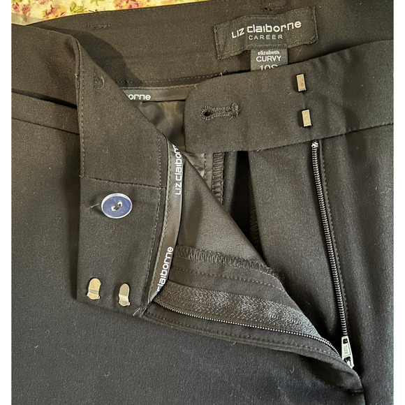 Liz Claiborne Dress Pants Womens Size 10 Career Pants Black Bootcut Pockets NWT - Picture 4 of 10